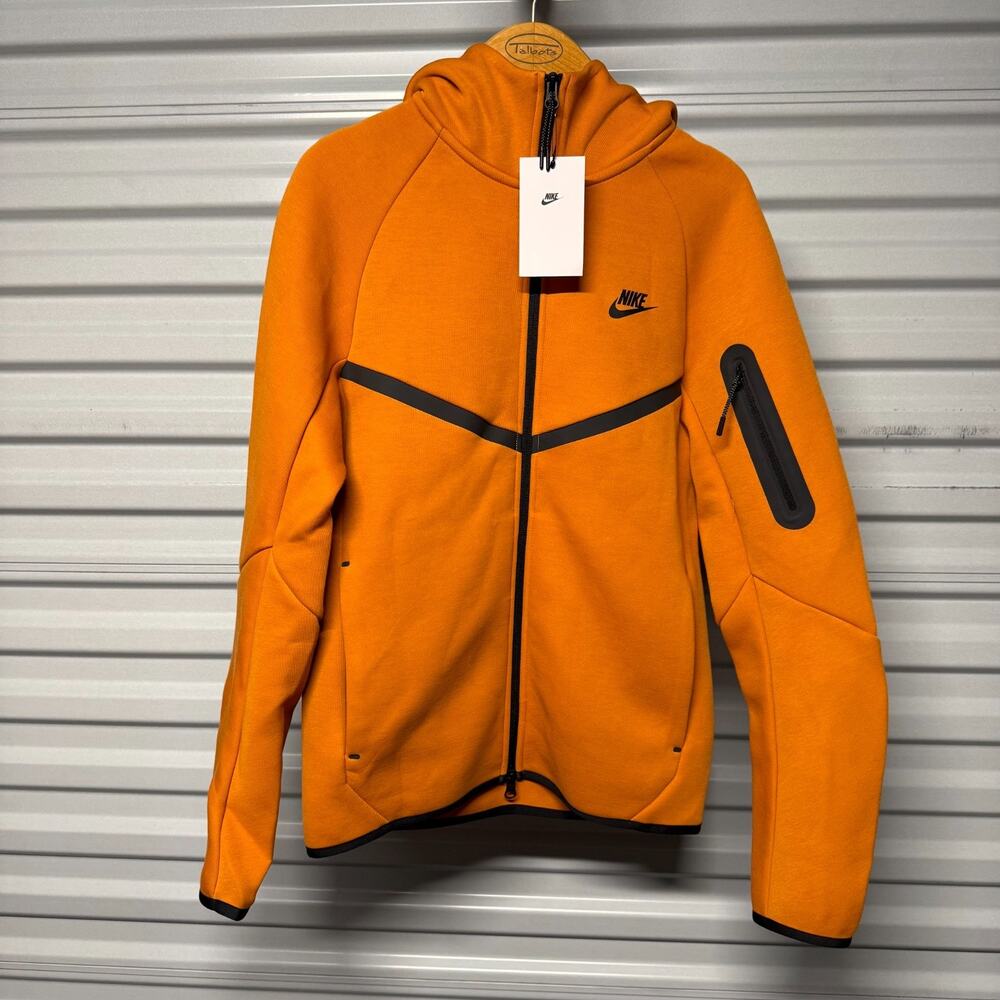 Nike Tech Fleece Windrunner Full-Zip Jacket Orange HV0949-815 Men's XS NWT